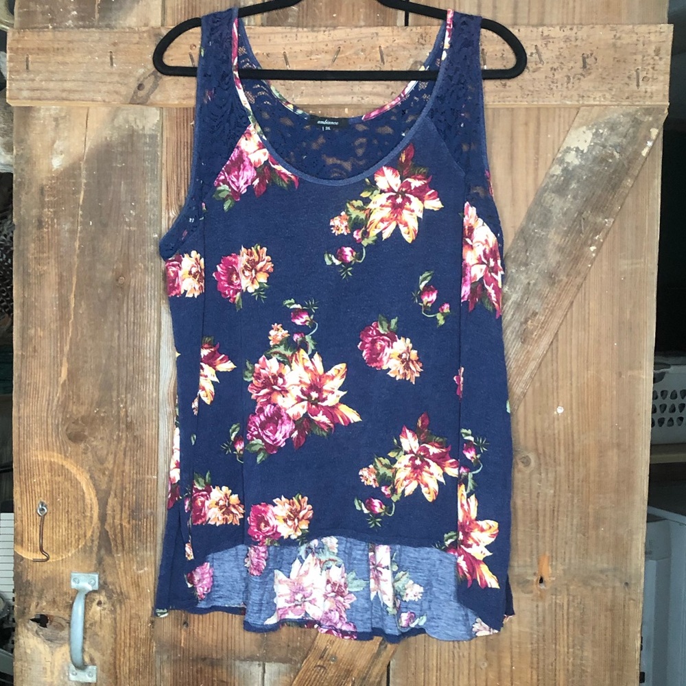 Floral Lace Back Top✨